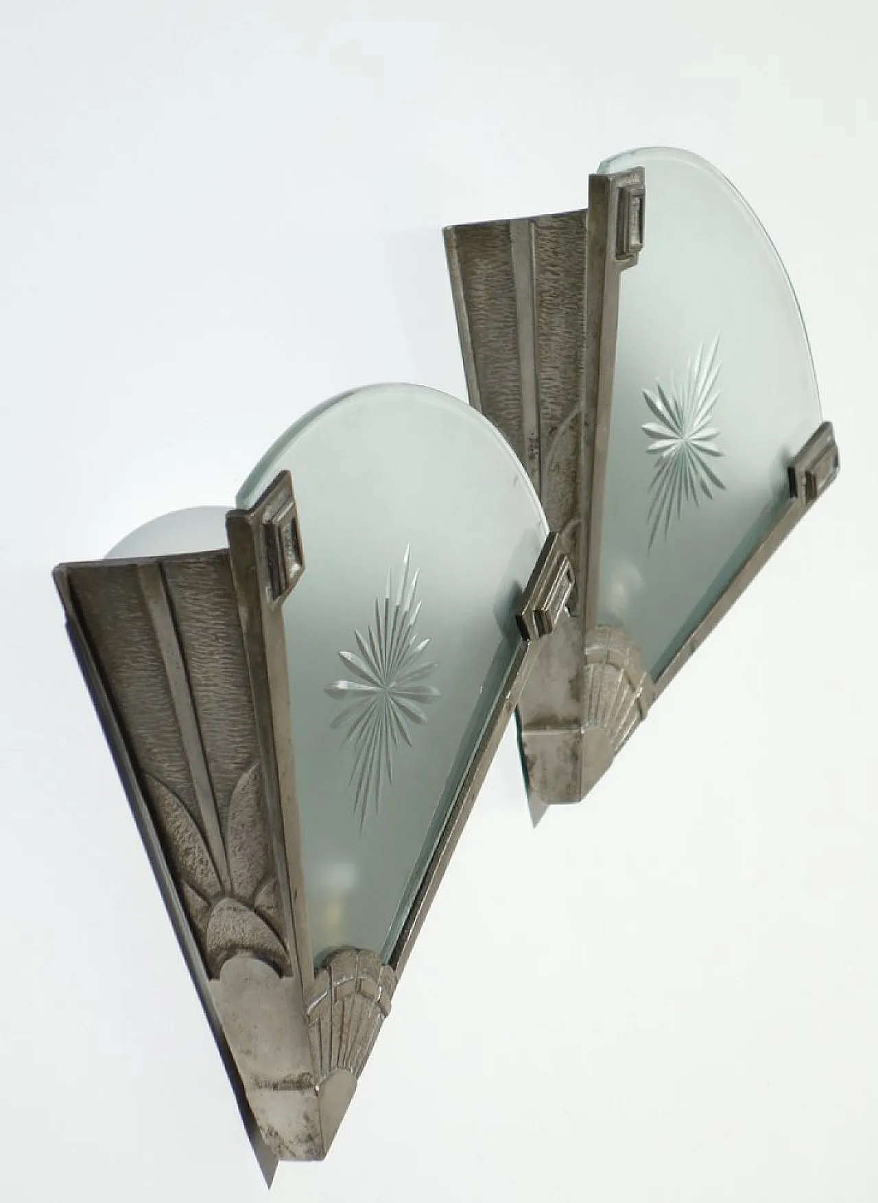 Coppia di lampade da parete Art Déco, anni '20 2