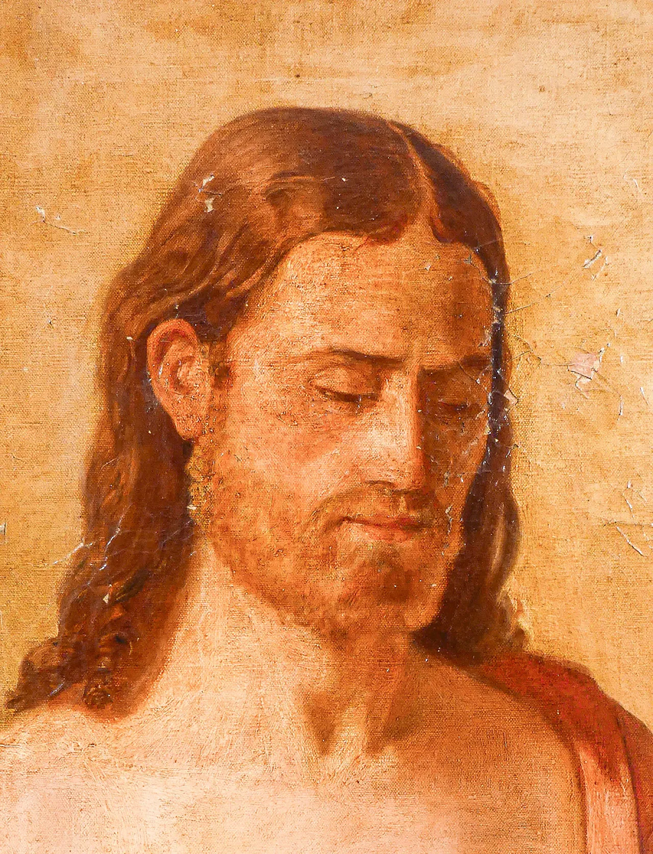 Volto di Gesù, olio su tela, '800 4