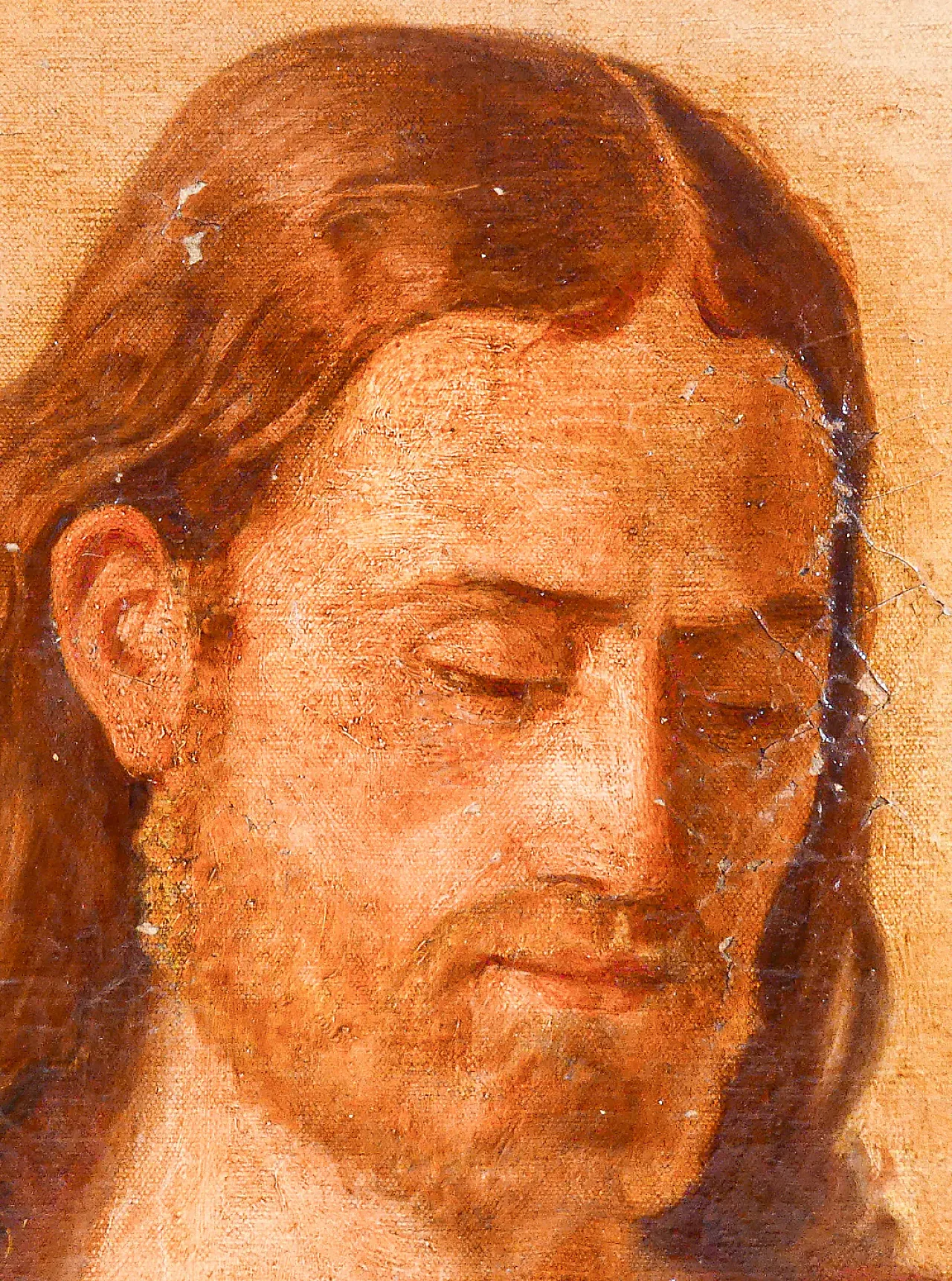 Volto di Gesù, olio su tela, '800 5