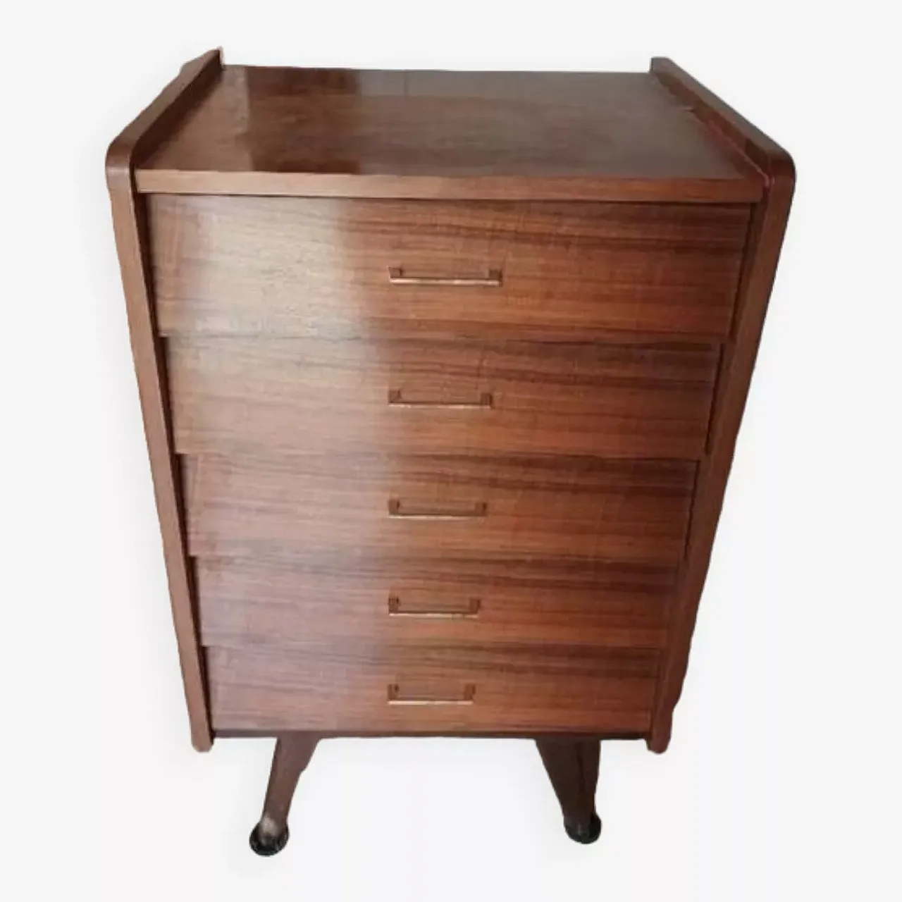 Cassettiera a 5 cassetti in legno, anni '50 4