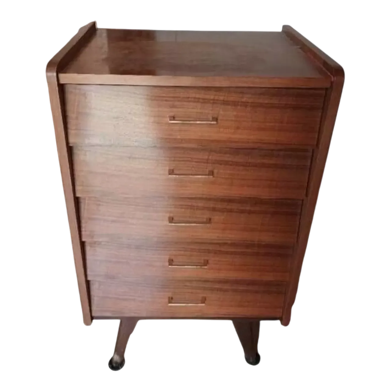 Cassettiera a 5 cassetti in legno, anni '50 5