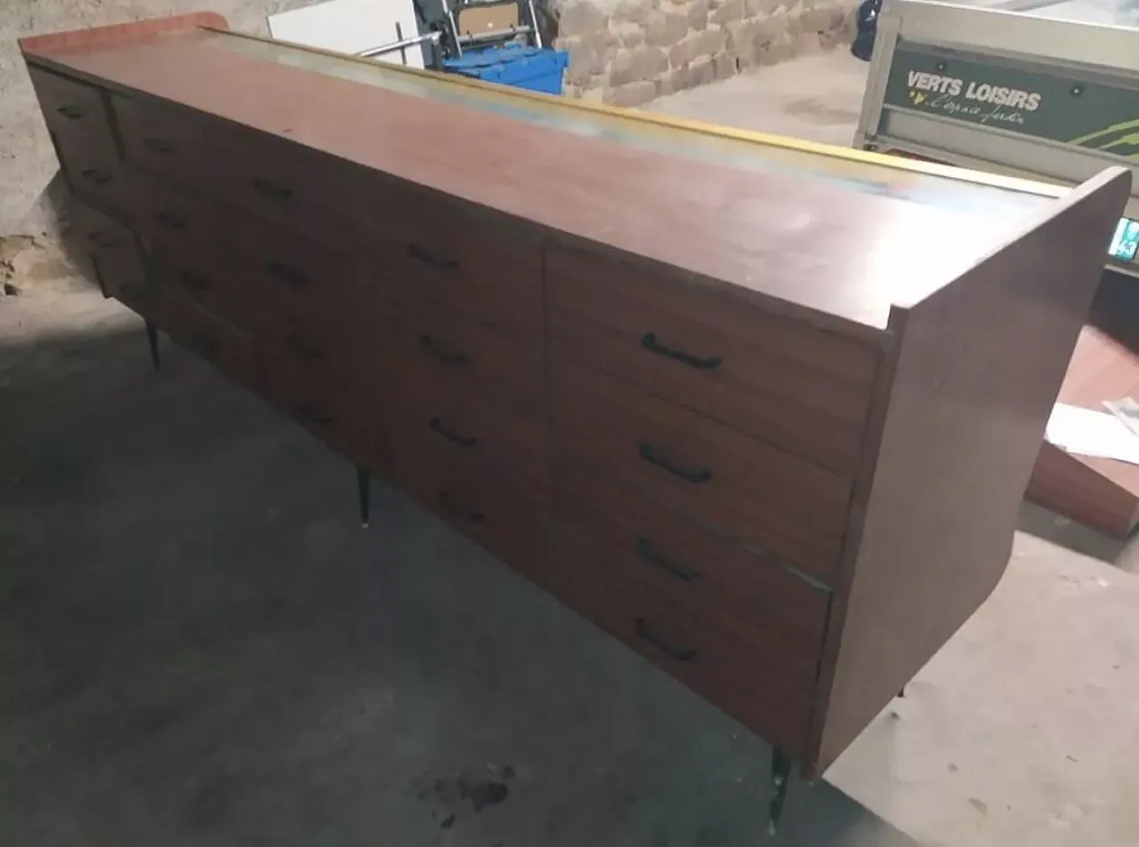 Wood and glass pharmacy display counter, 20th century 2