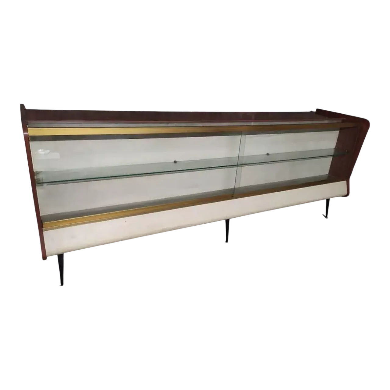 Wood and glass pharmacy display counter, 20th century 5