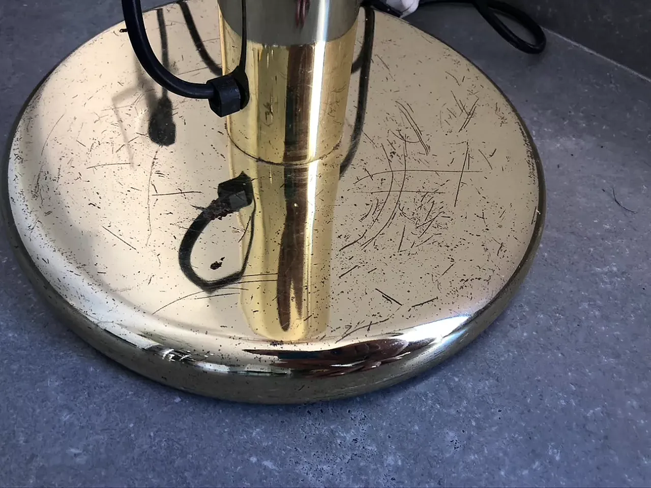 Lampada da terra a forma di fiore di loto, anni '70 4