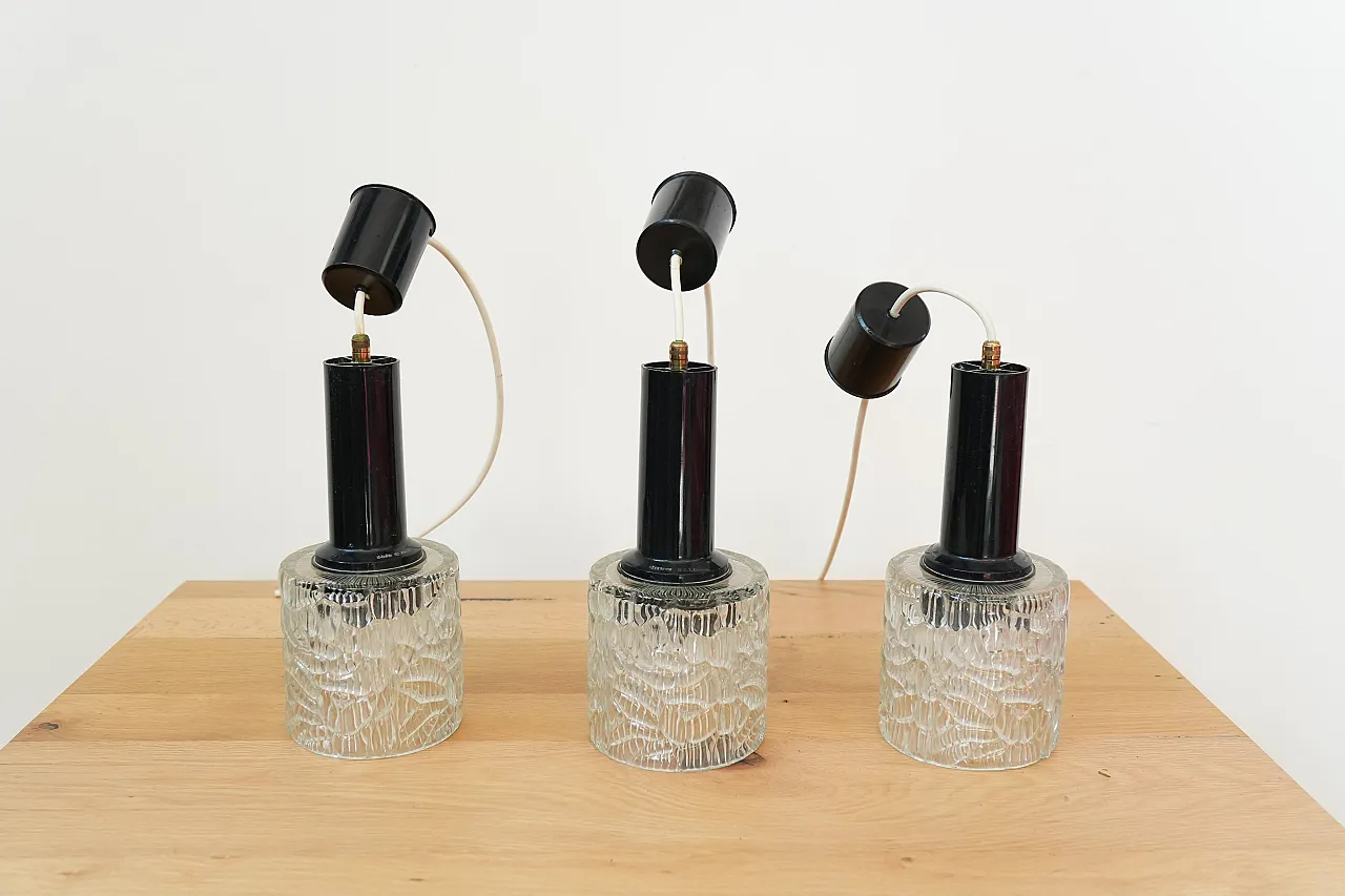 3 crystal wall lamps hanging, 1970s 2