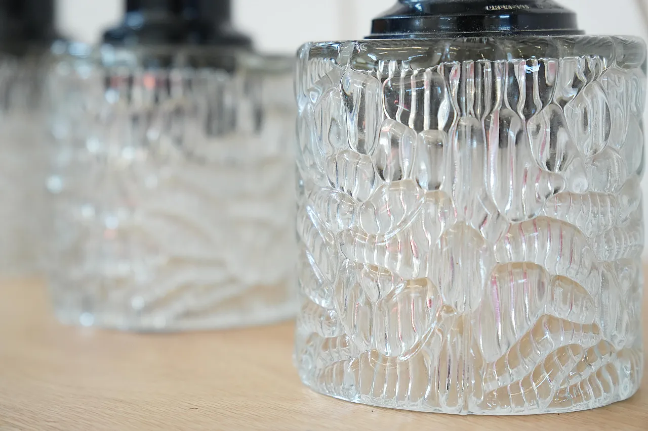 3 crystal wall lamps hanging, 1970s 4