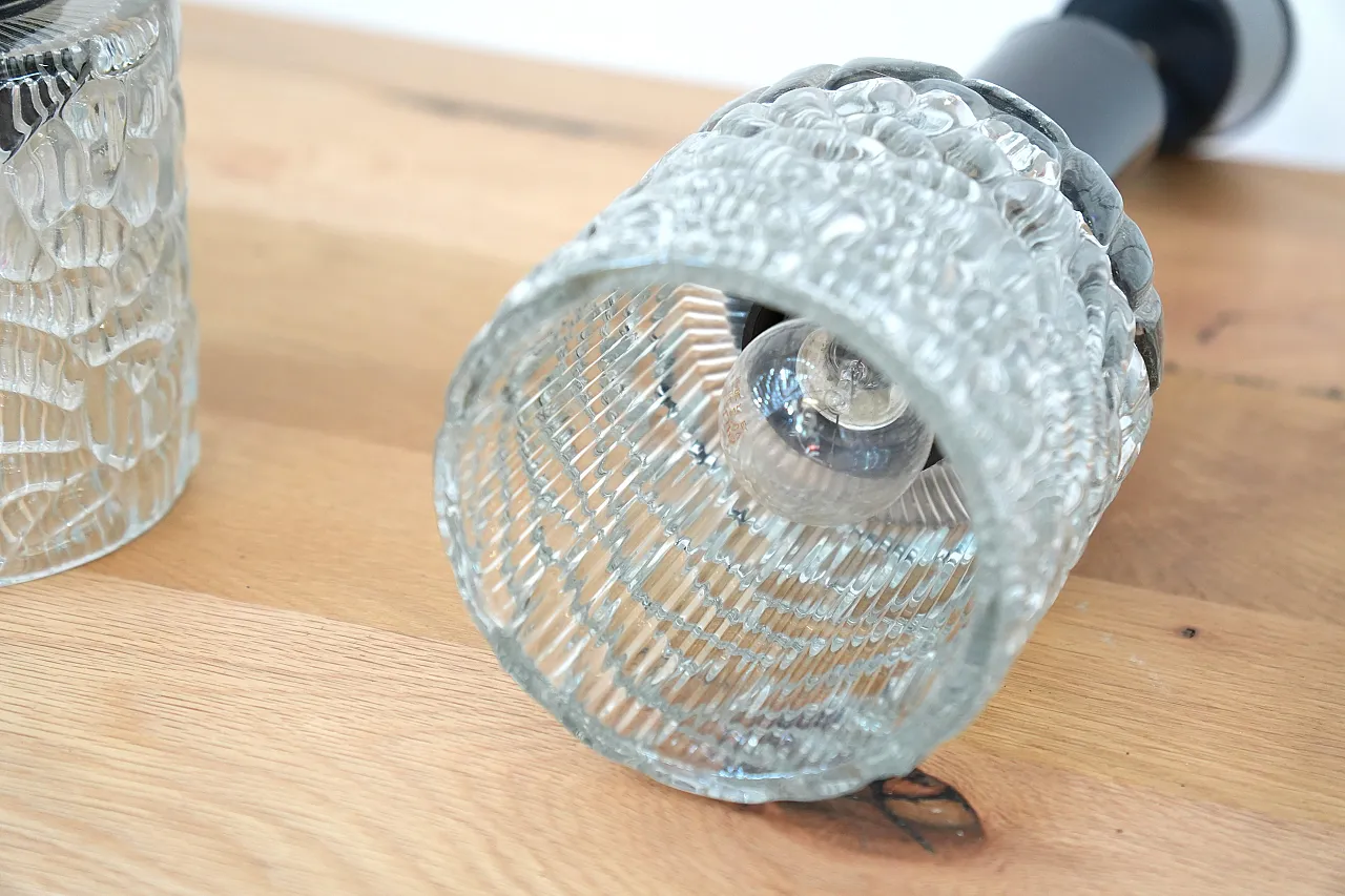 3 crystal wall lamps hanging, 1970s 5