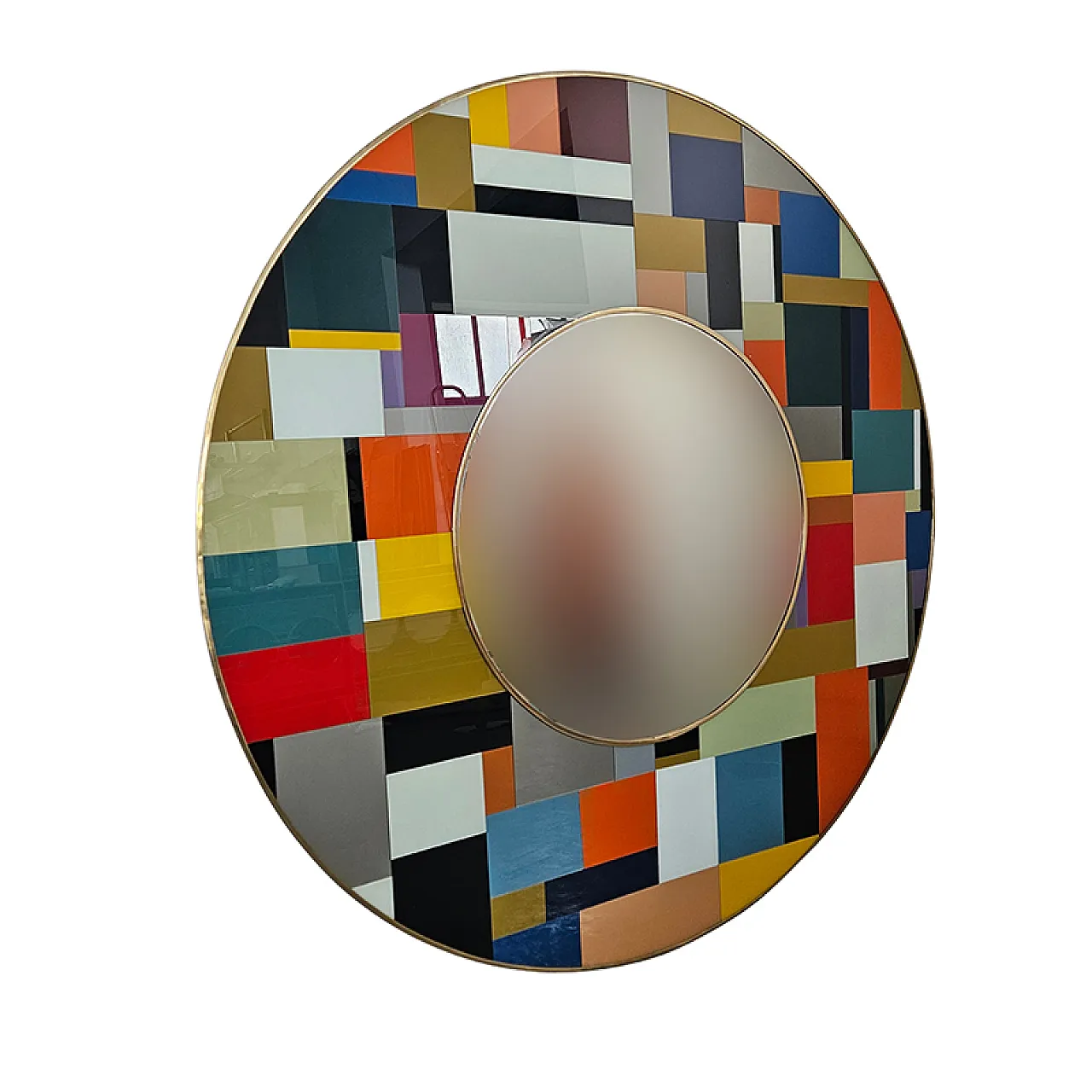 Specchiera tonda in vetro, anni '90 2