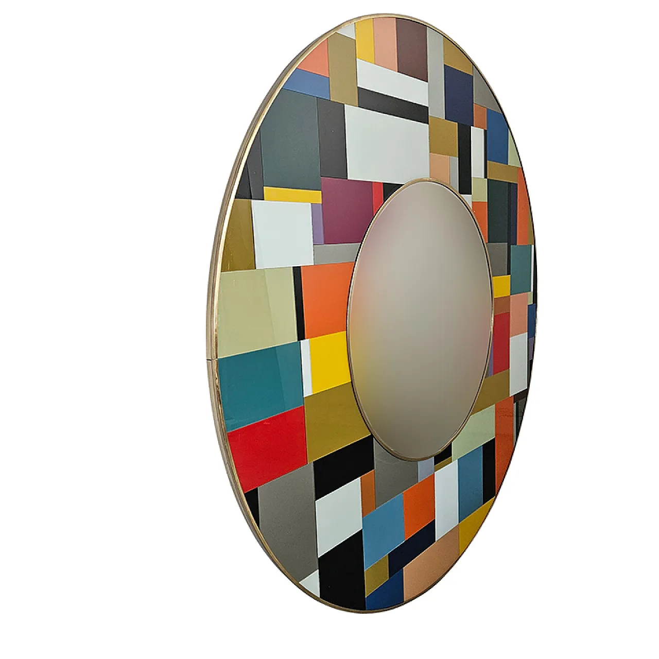 Specchiera tonda in vetro, anni '90 3