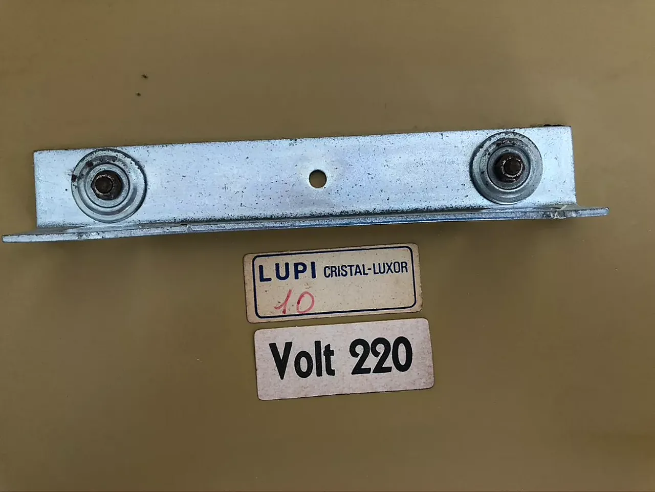 Specchio Lupi Cristal Luxor con 2 applique integrate e mensola, '900 1