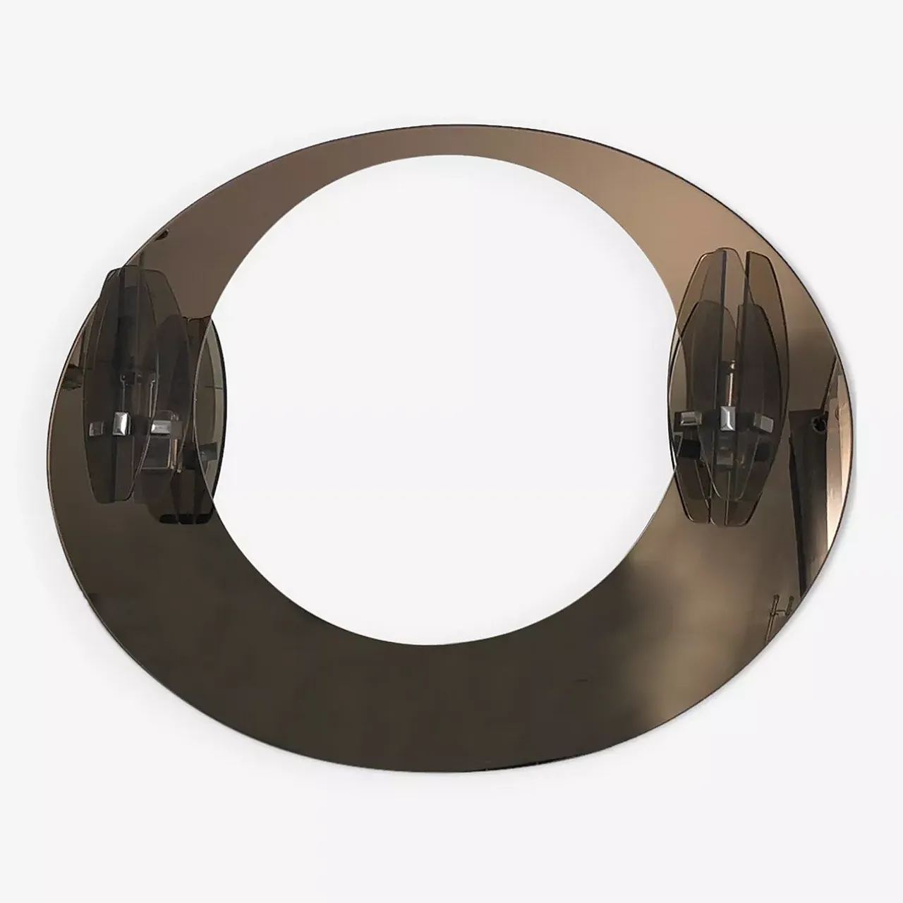 Specchio Lupi Cristal Luxor con 2 applique integrate e mensola, '900 21