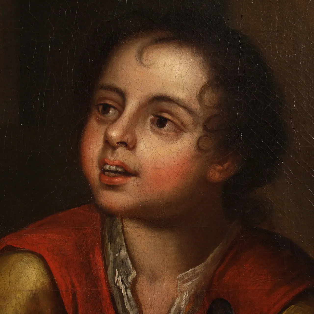 Grande dipinto spagnolo con scena di genere, '700 5