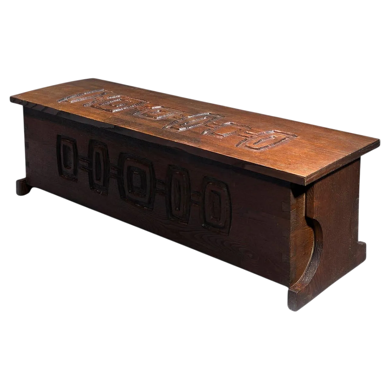 Cassapanca in legno di Gian Paolo Zaltron, anni '60 7