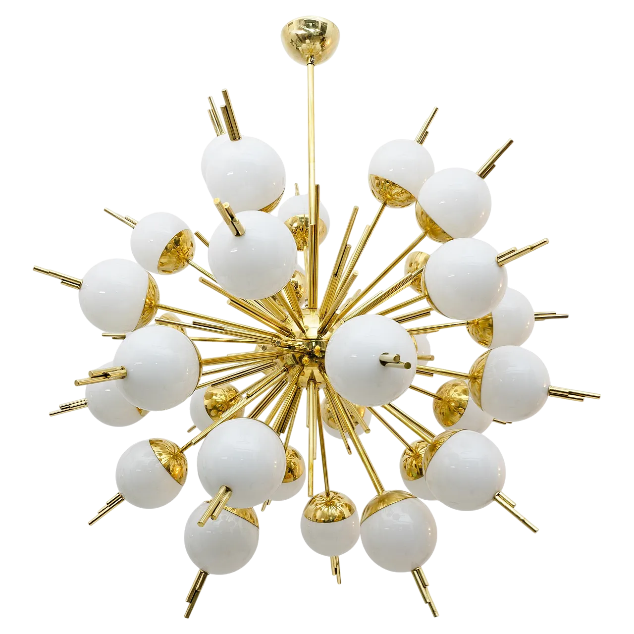 Lampadario Sputnik in vetro di Murano e ottone, anni 2000 11