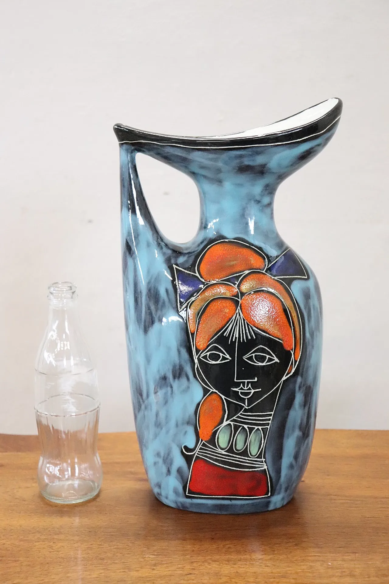 Decorated ceramic vase, 1960s 2