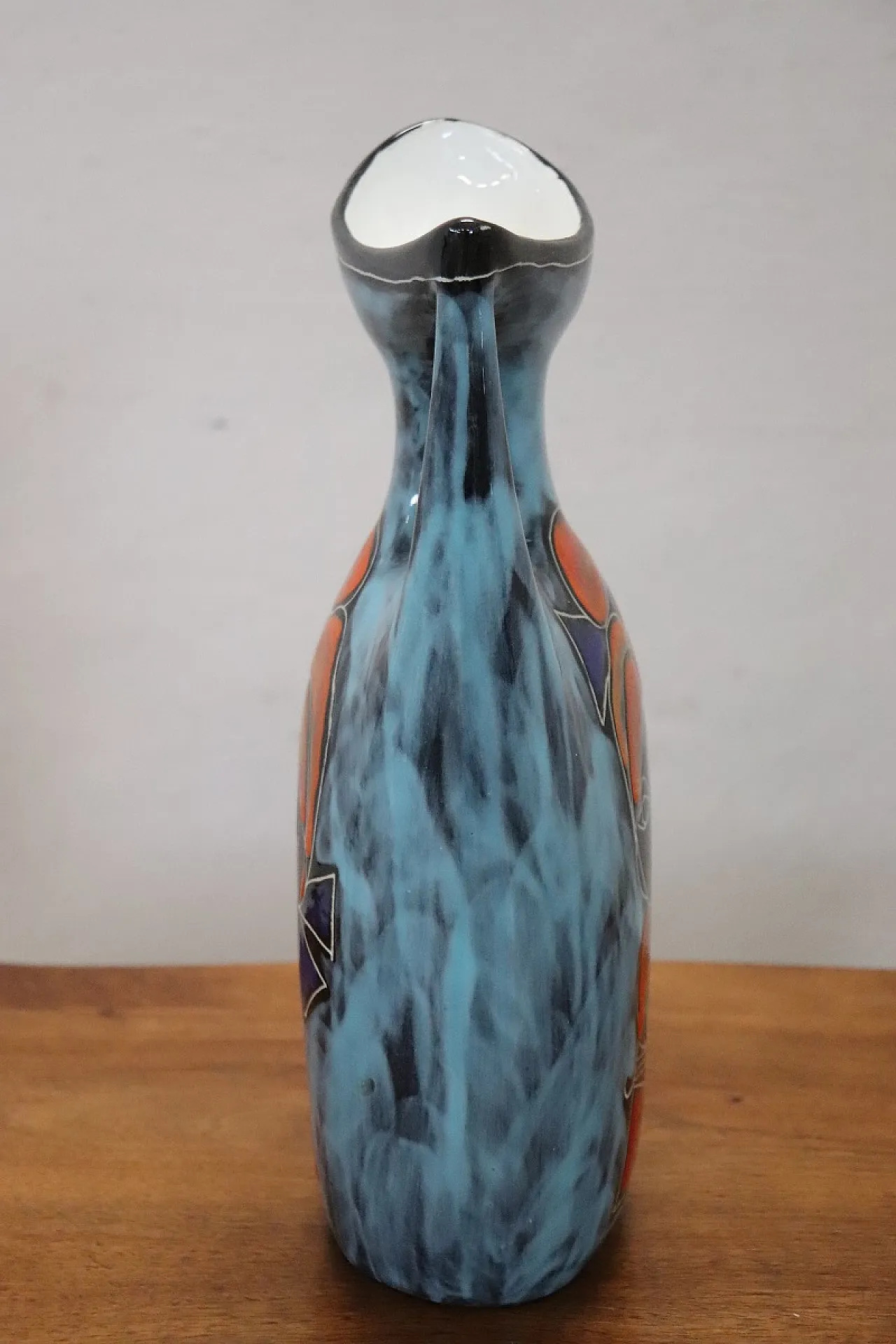 Decorated ceramic vase, 1960s 3