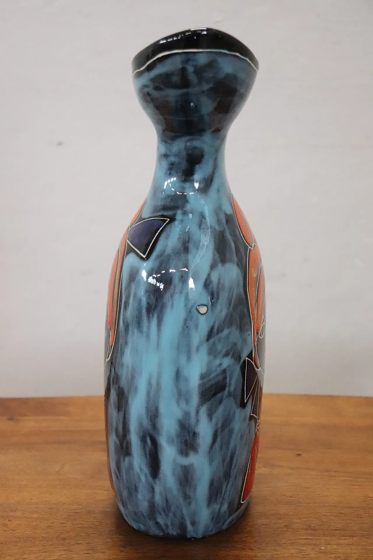 Decorated ceramic vase, 1960s 5