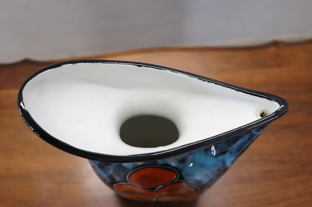 Decorated ceramic vase, 1960s 6