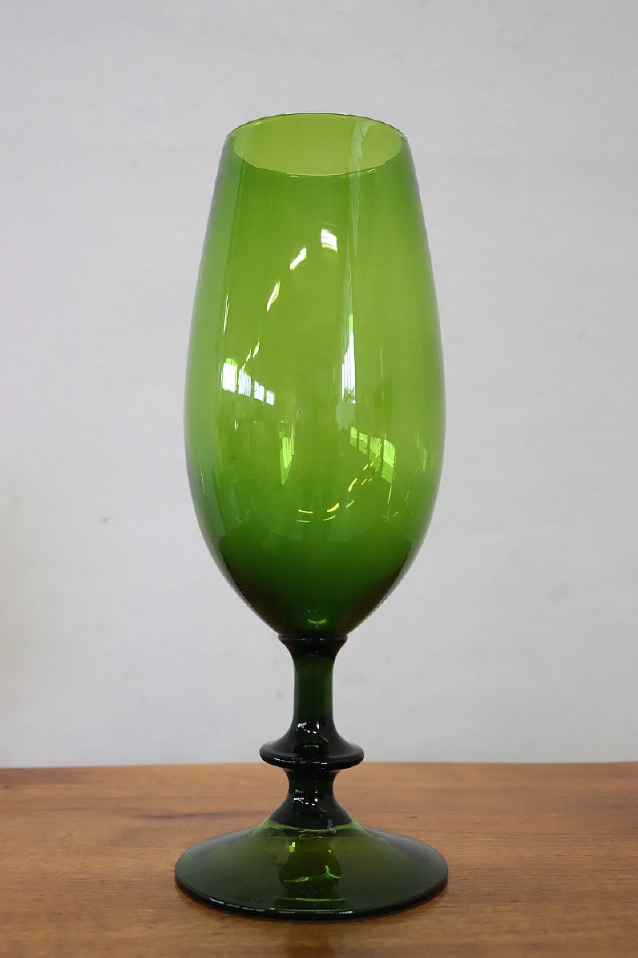 Vaso in vetro verde di Empoli, anni '60 7