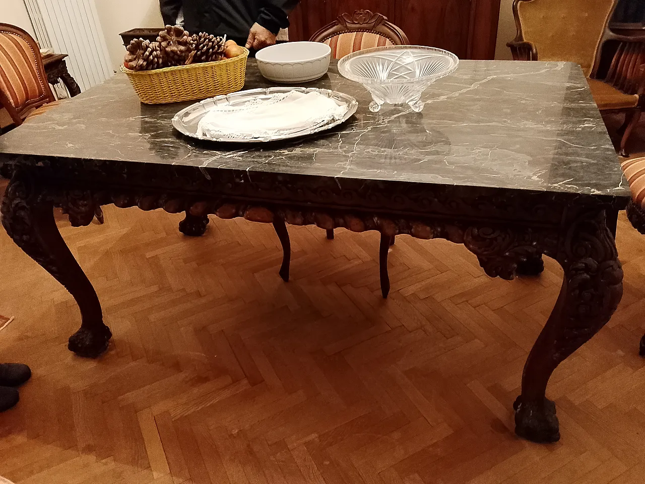 Luis Philippe style coffee table by Fogliano Naples, 20th century 1