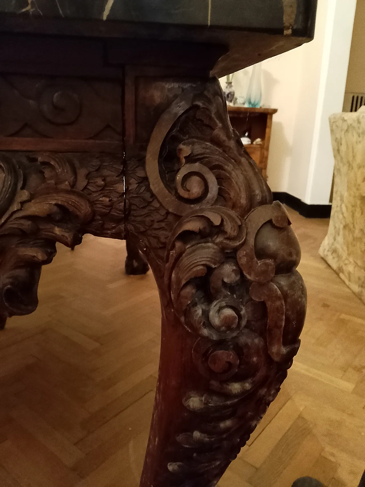 Luis Philippe style coffee table by Fogliano Naples, 20th century 2