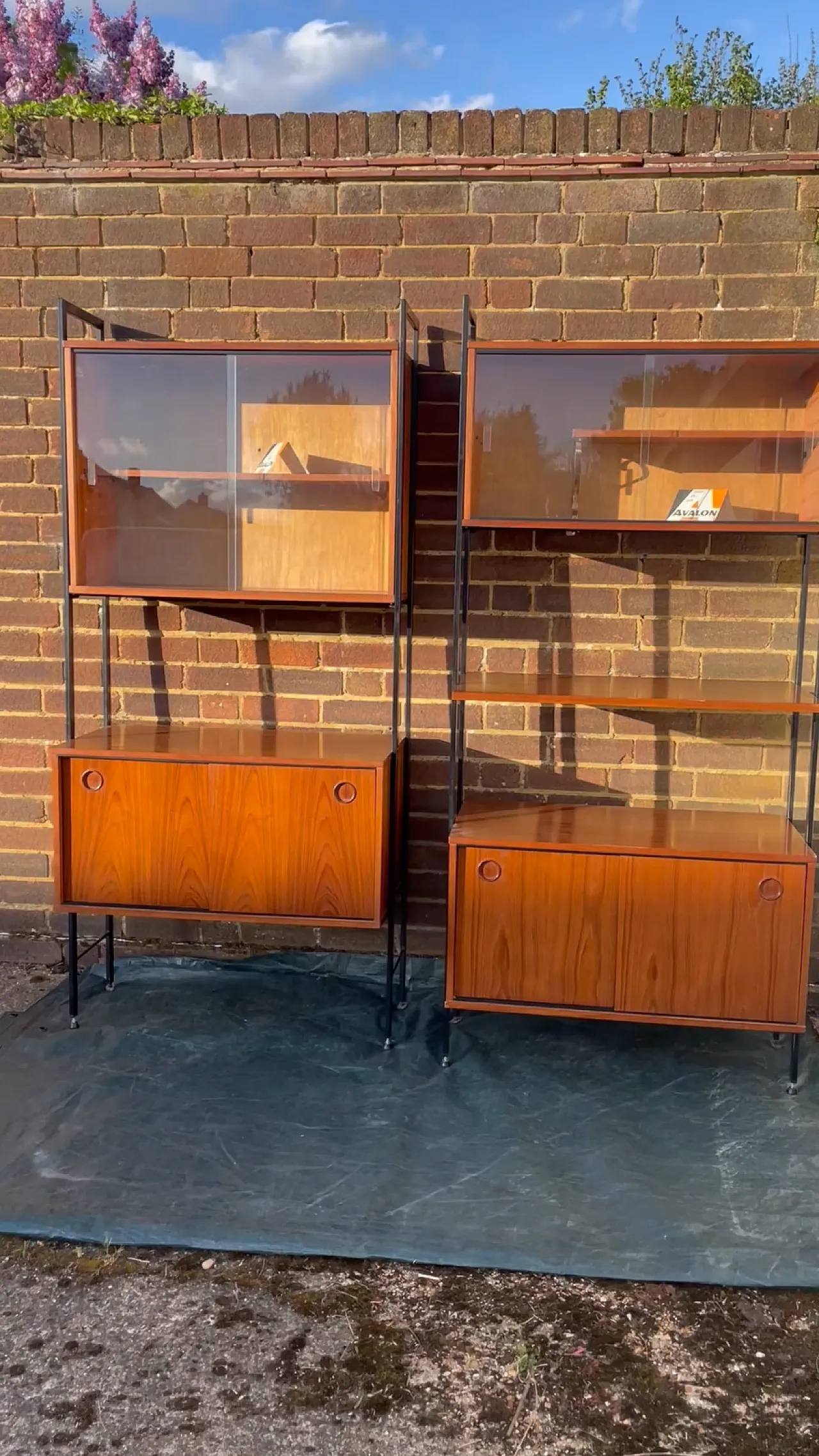 Avalon Ladderax modular teak reak shelf, 1960s 2