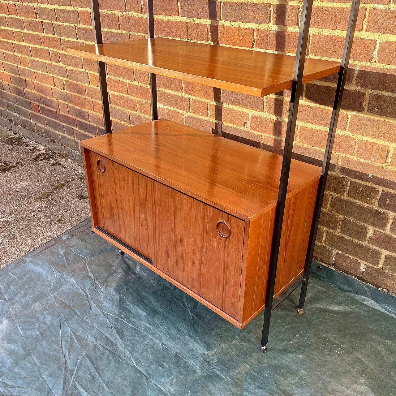 Avalon Ladderax modular teak reak shelf, 1960s 5