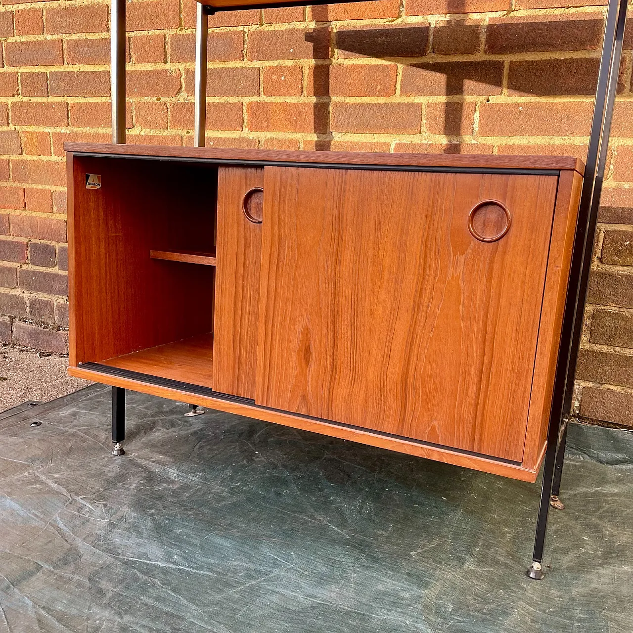 Avalon Ladderax modular teak reak shelf, 1960s 6