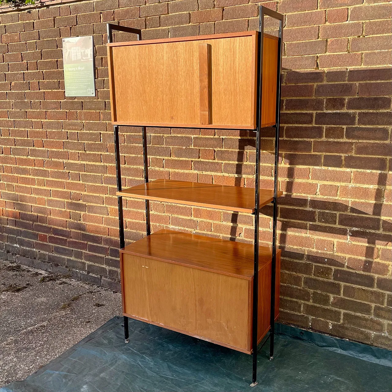 Avalon Ladderax modular teak reak shelf, 1960s 10