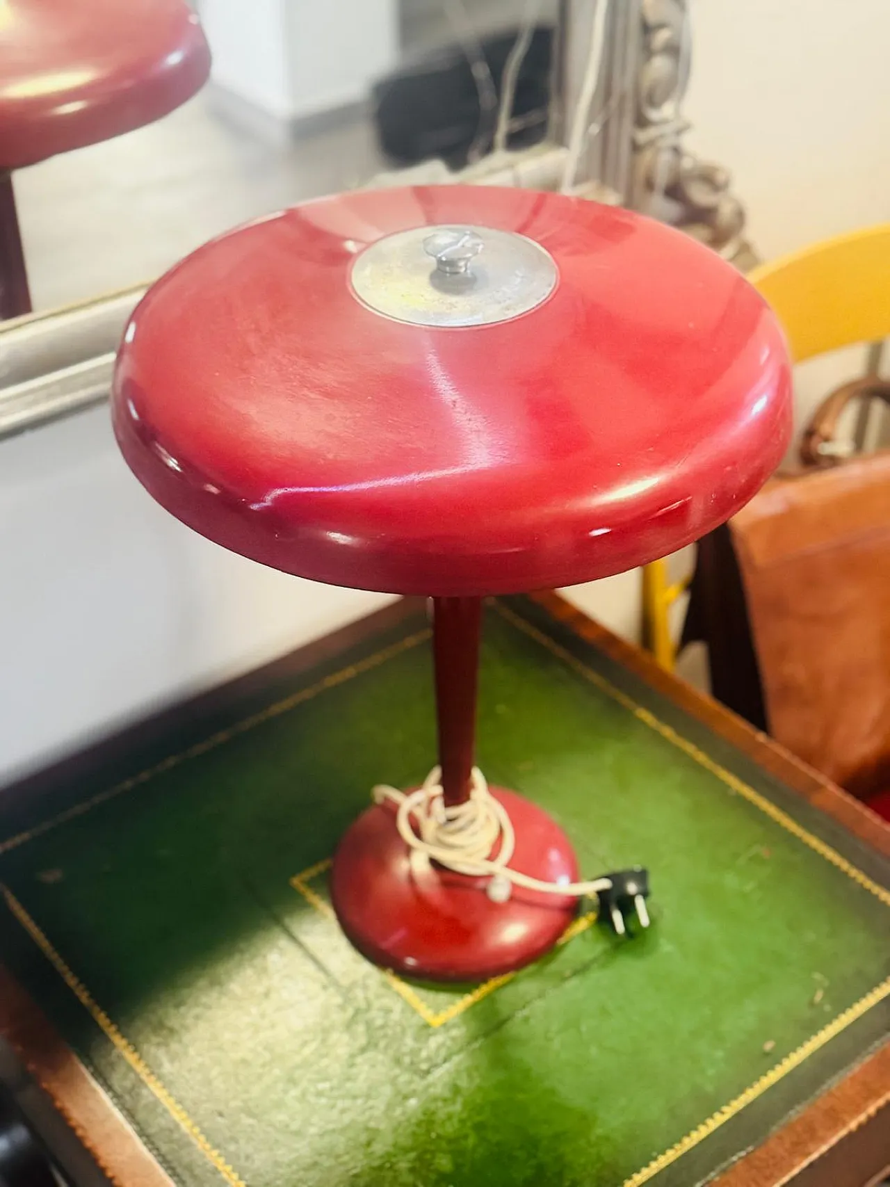 Red Ministerial mushroom lamp, 1950s 1