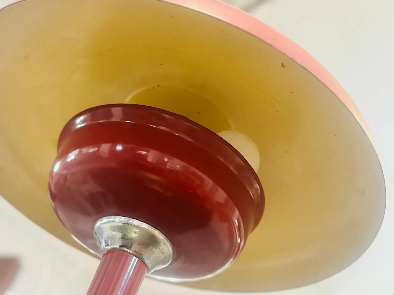 Red Ministerial mushroom lamp, 1950s 5