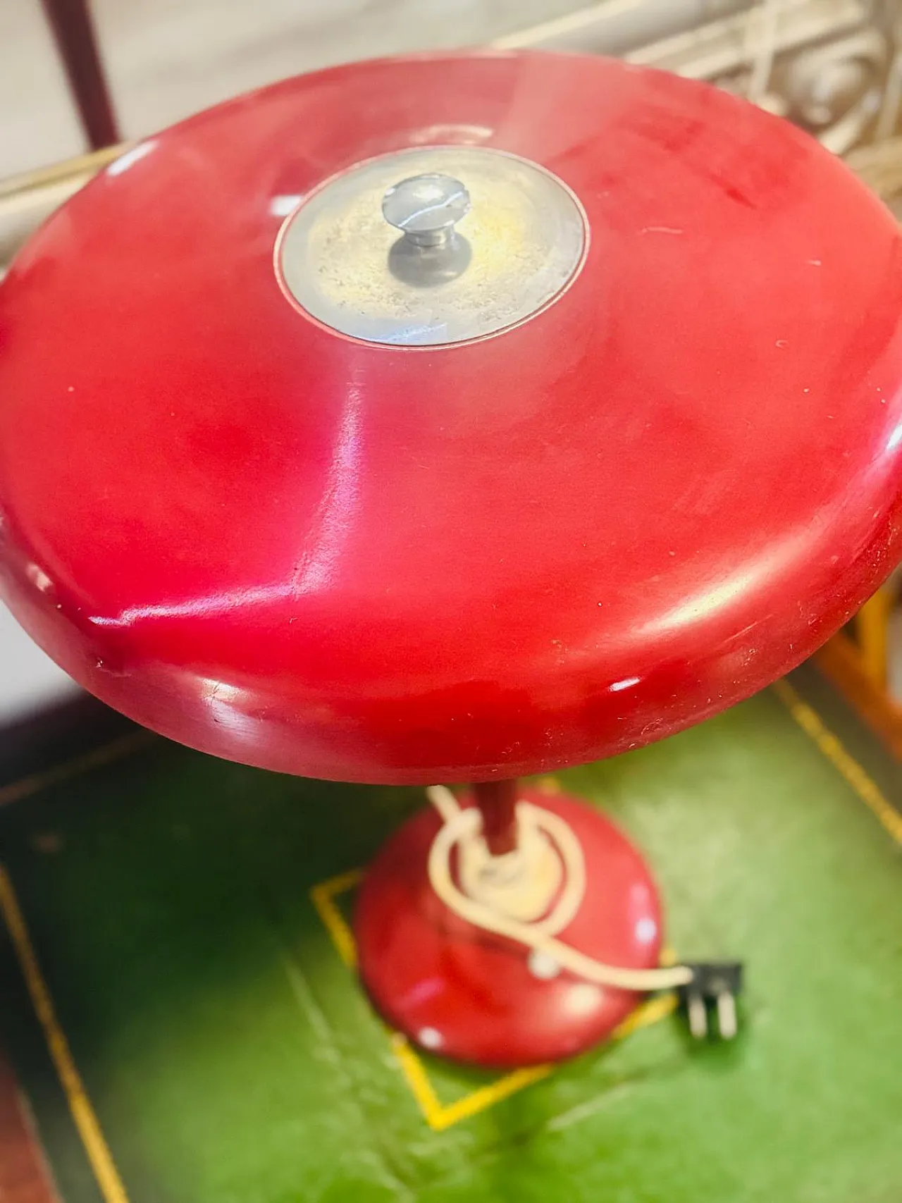 Red Ministerial mushroom lamp, 1950s 6