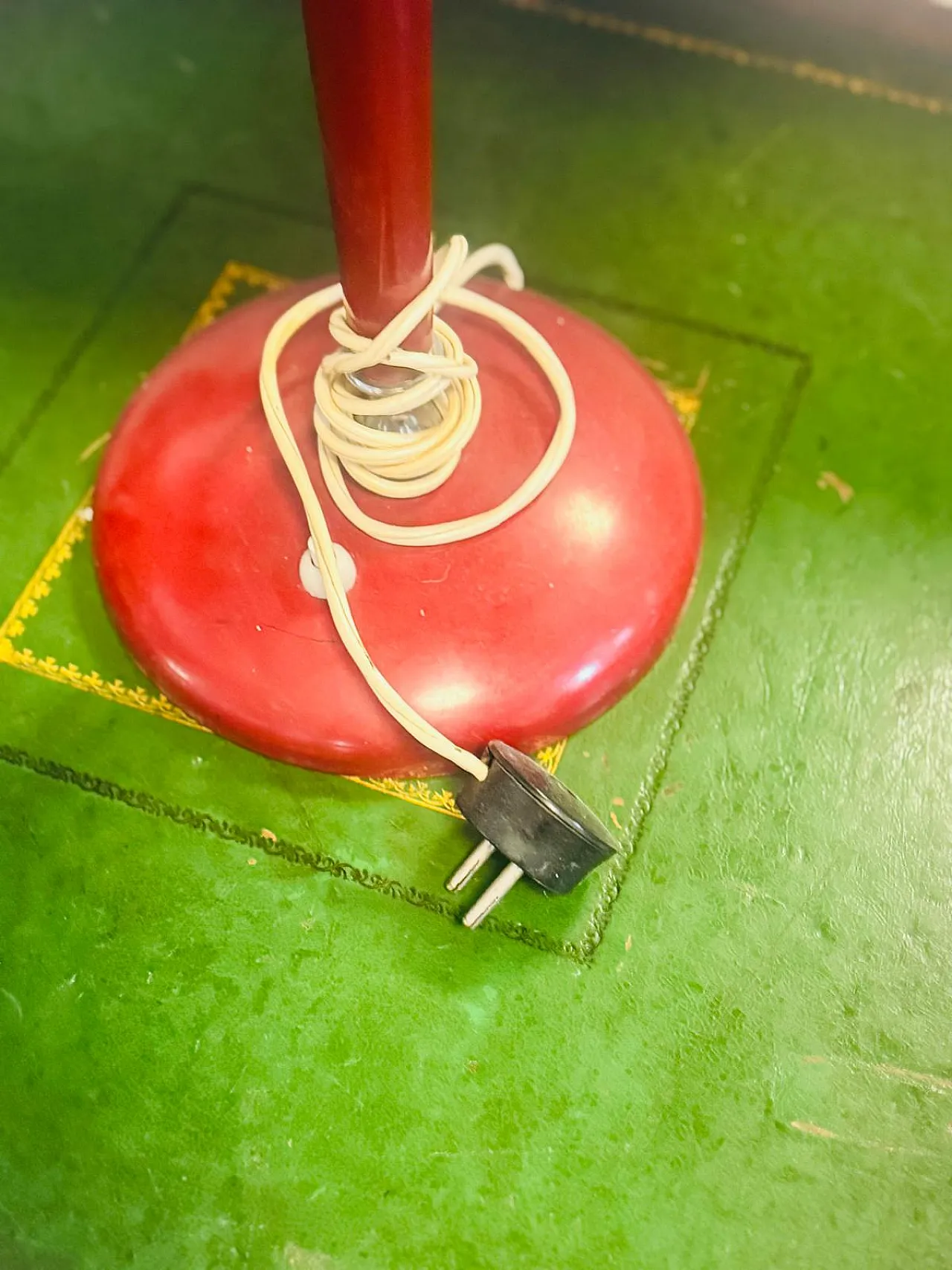 Red Ministerial mushroom lamp, 1950s 7