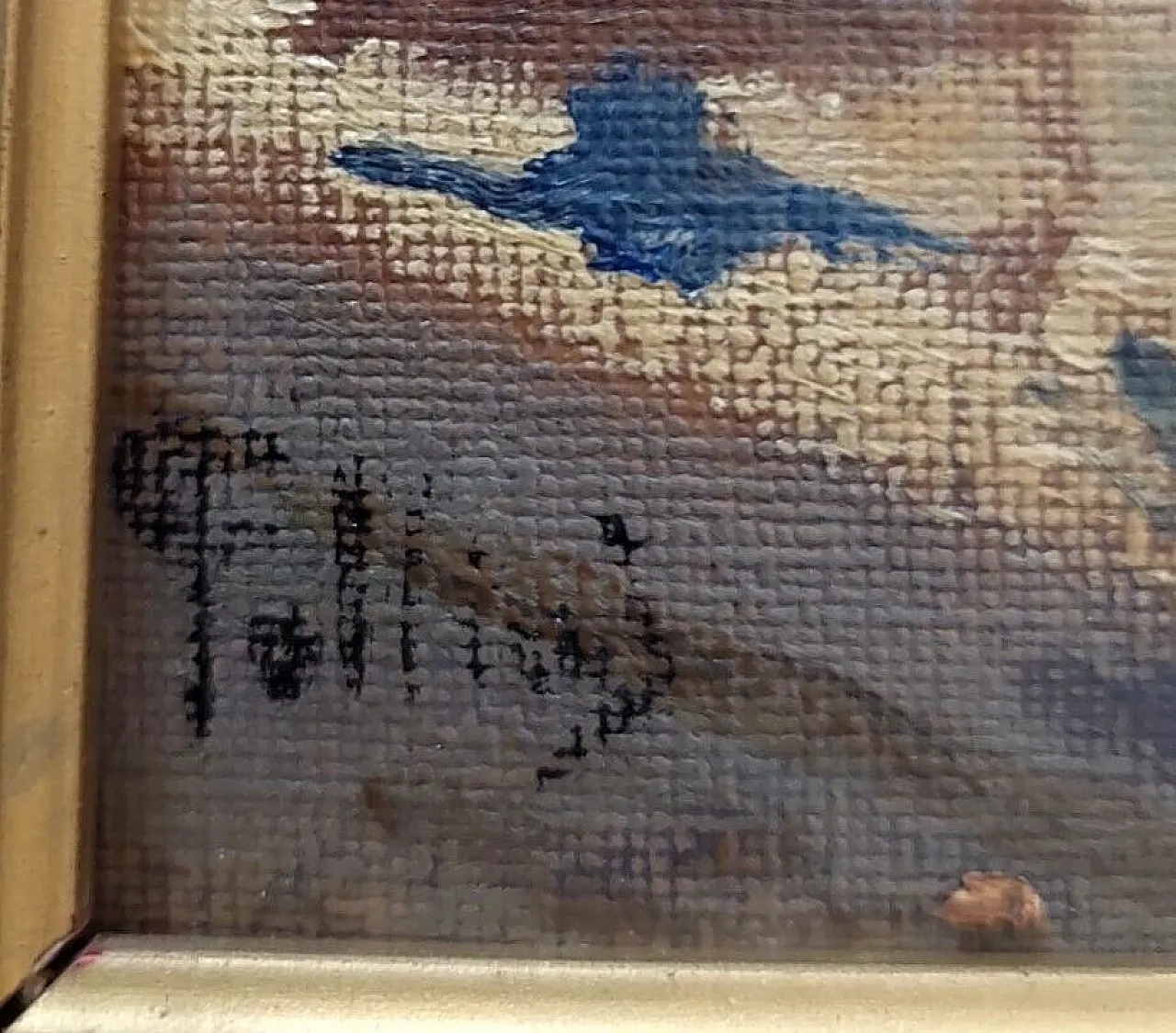 Oil painting on canvas by Carlo Follini, '900 10