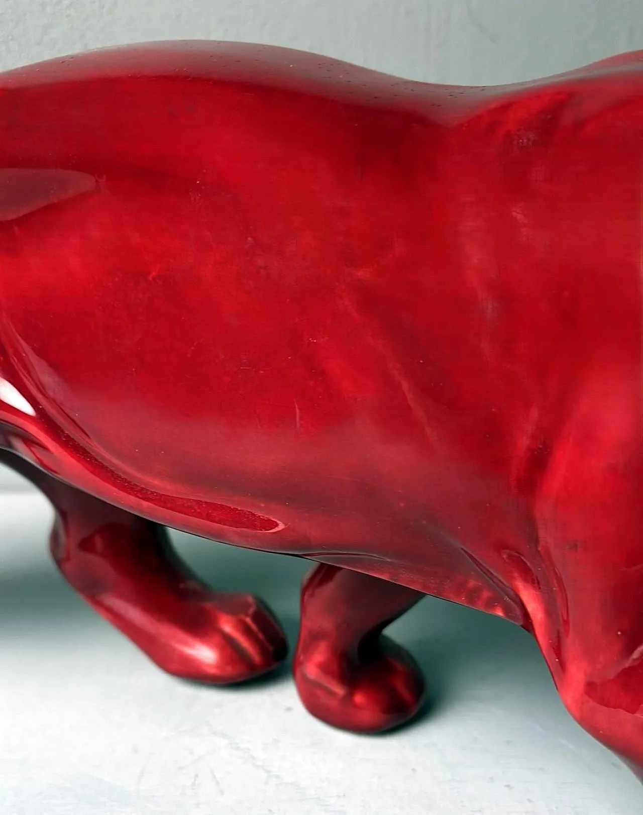 Panther in Saint Clément Deco style in glazed ceramic, 1930s 15