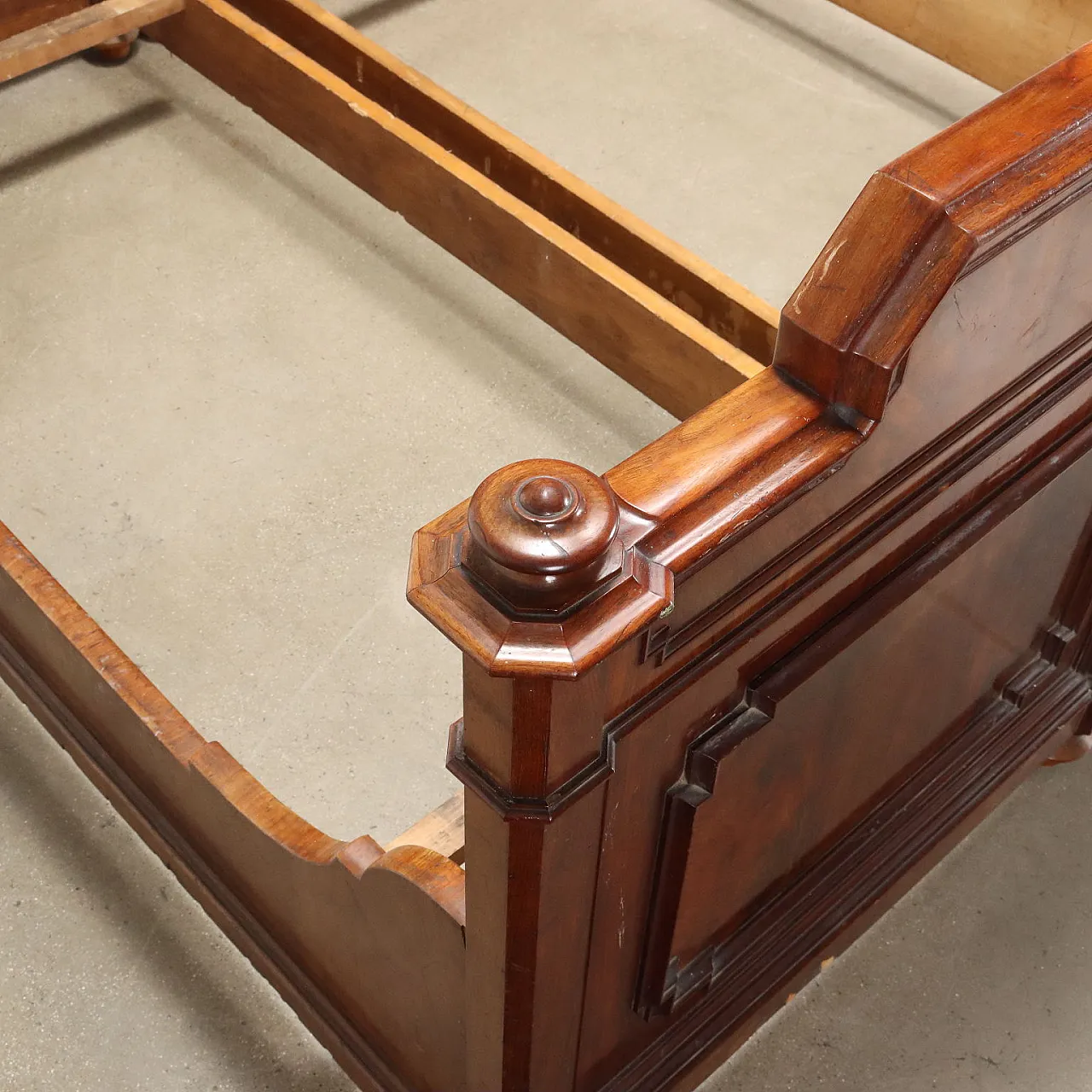 Letto matrimoniale (singoli affiancati), in legno, '800 5