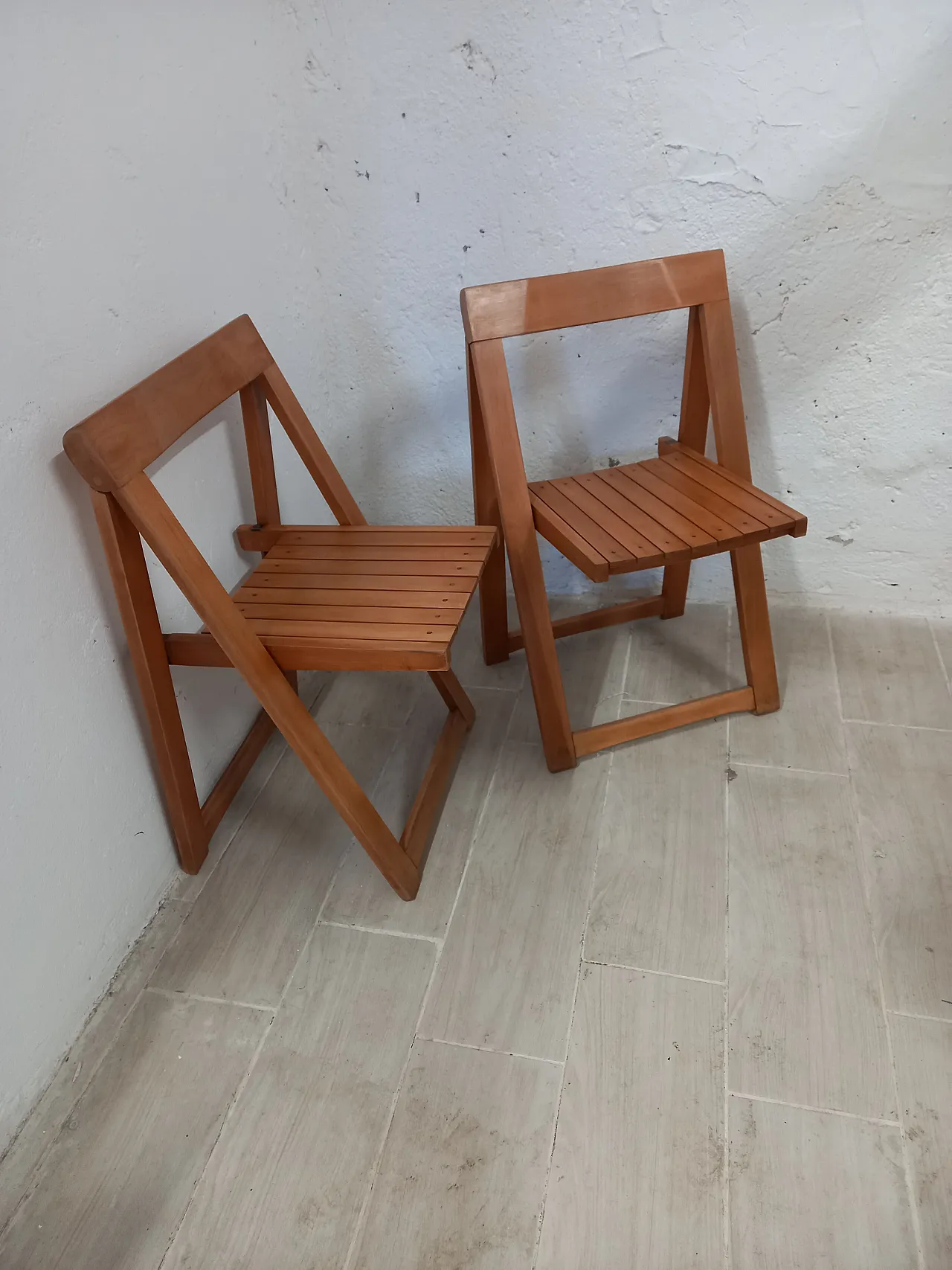 Coppia di sedie pieghevoli Trieste produzione Bazzani 4