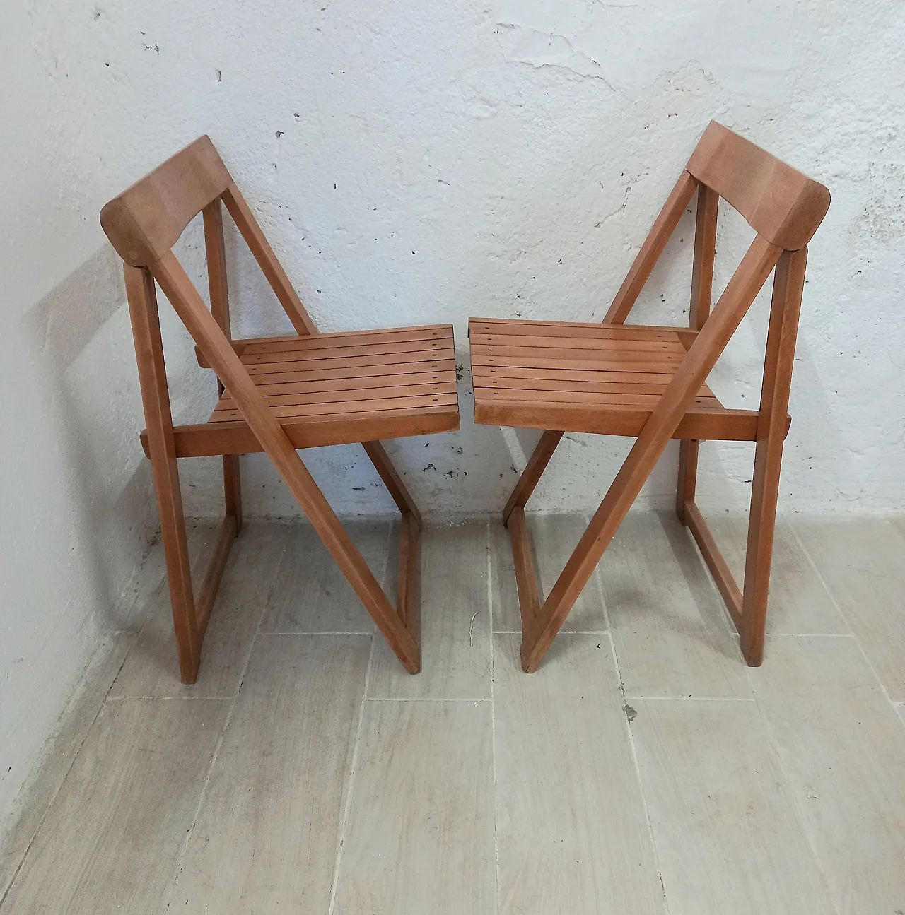 Coppia di sedie pieghevoli Trieste produzione Bazzani 5