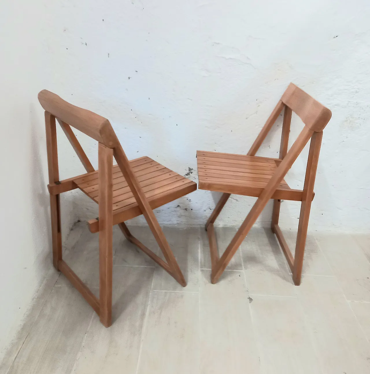Coppia di sedie pieghevoli Trieste produzione Bazzani 6