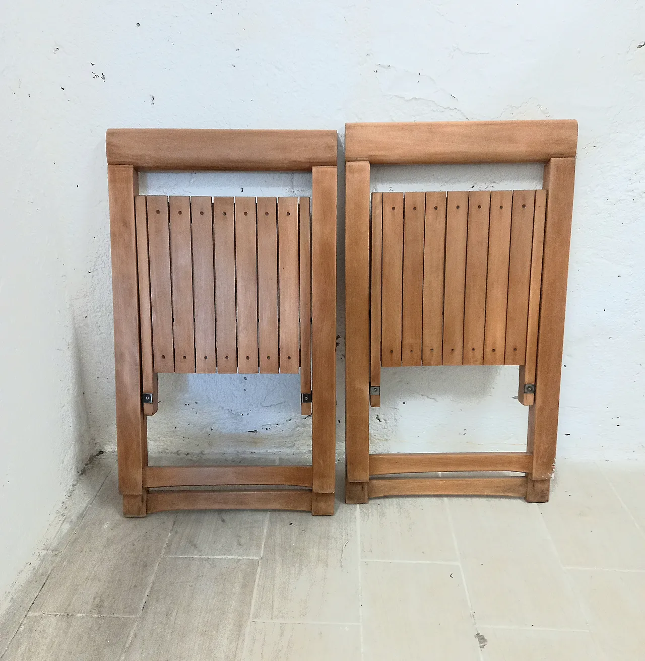 Coppia di sedie pieghevoli Trieste produzione Bazzani 8