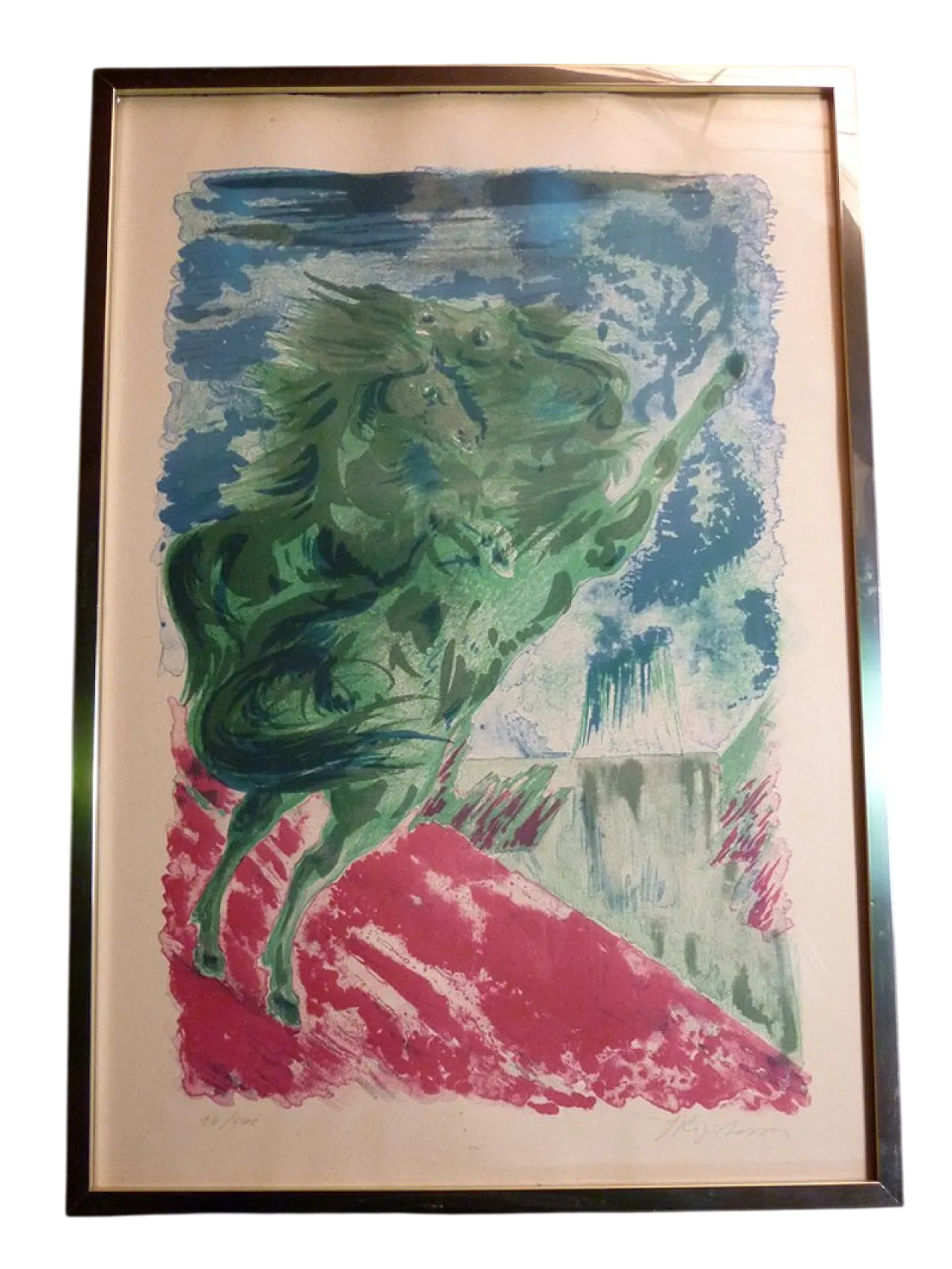 Cavalli di Aligi Sassu, acquatinta, anni '60 6