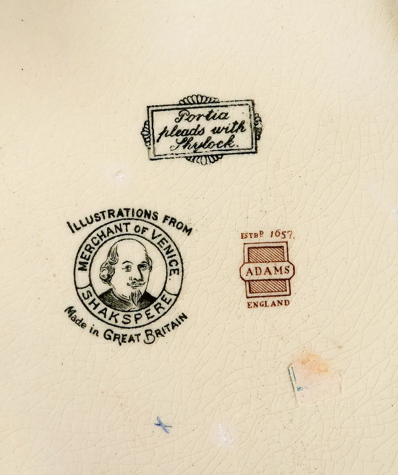 Piatto da parete raffigurante il Mercante di Venezia, anni '80 6