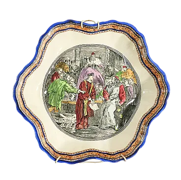 Piatto da parete raffigurante il Mercante di Venezia, anni '80