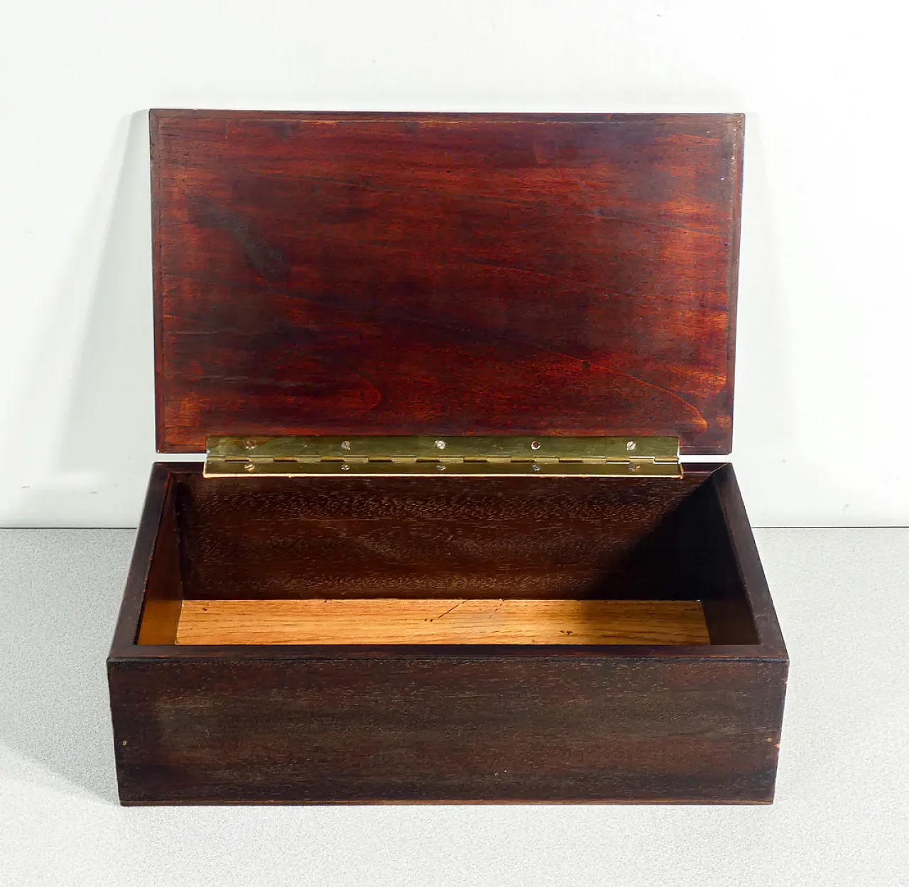 Scatola in legno con lastra litografica, anni '70 7