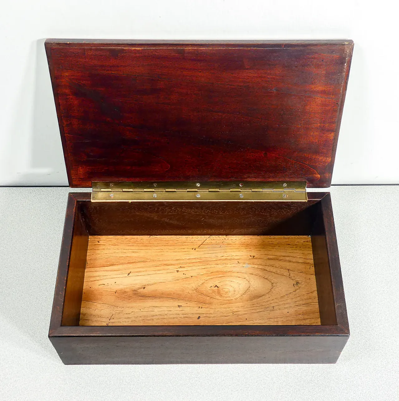 Scatola in legno con lastra litografica, anni '70 8