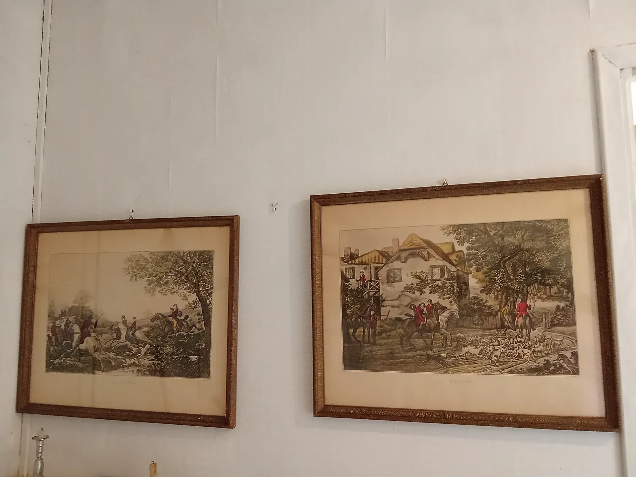Two Hunting Lithographies, C.Vernet, 20th century 1