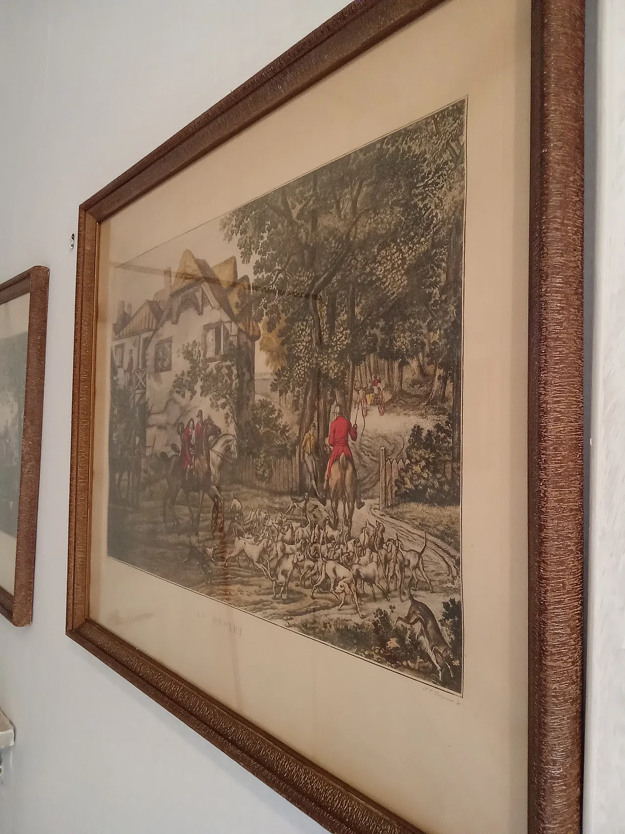 Two Hunting Lithographies, C.Vernet, 20th century 2