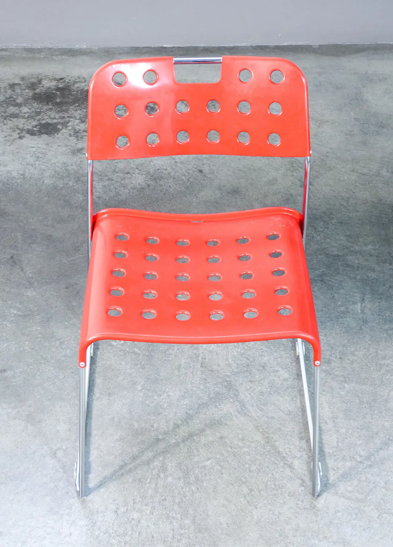 7 Omstak plastic and metal chairs, 1970s 5