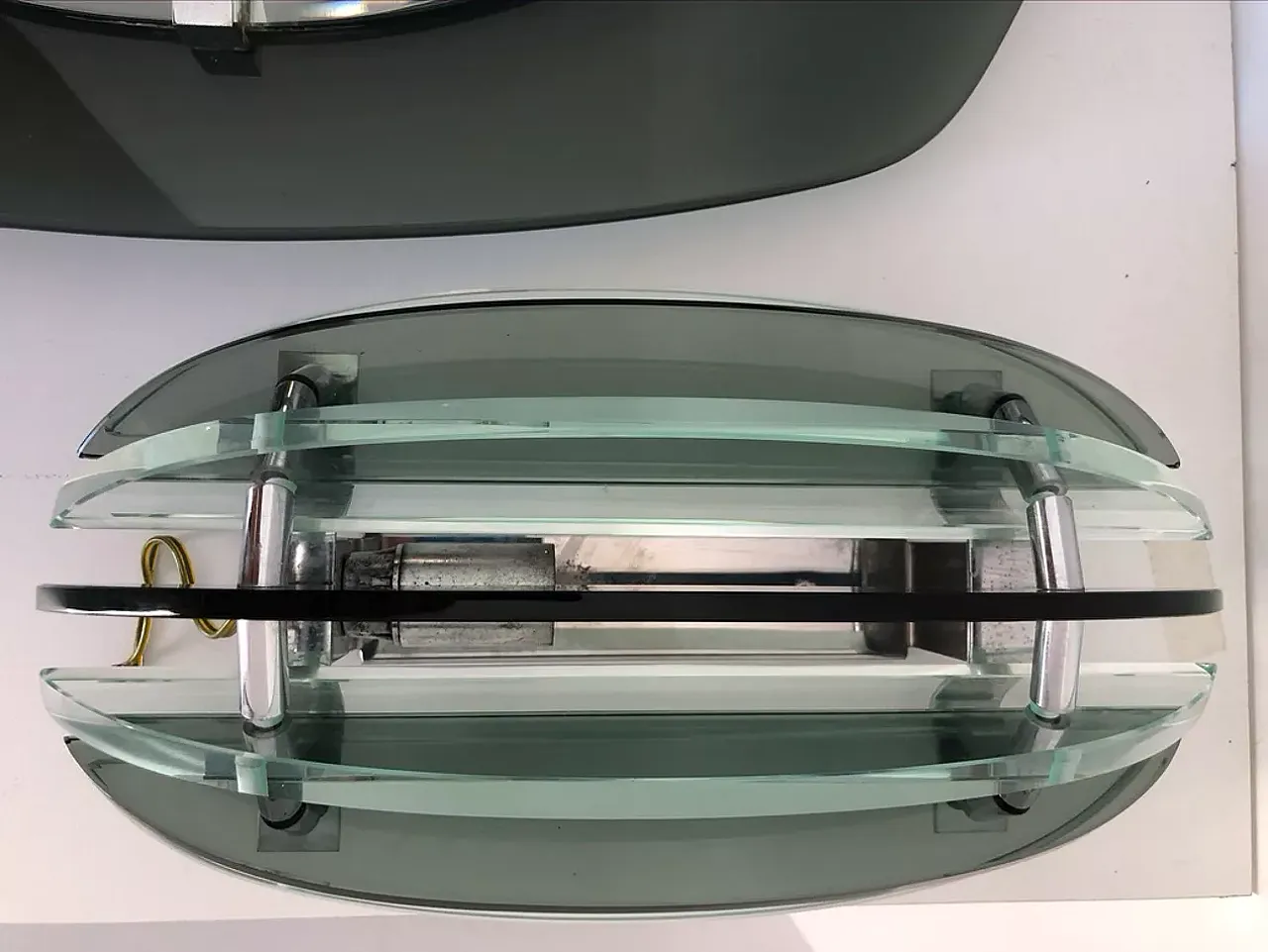 Pair of wall lamps with mirror by Veca, 1970s 6