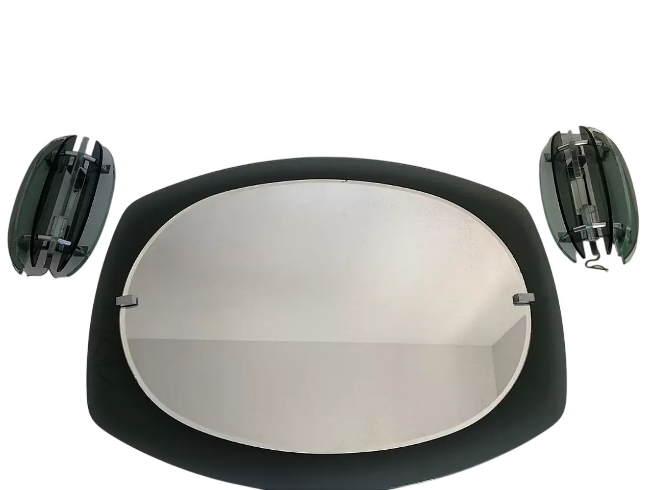 Pair of wall lamps with mirror by Veca, 1970s 17